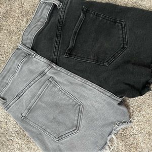 two toned grey shorts